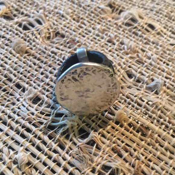 Jewelry - Silver and leather ring ☀️